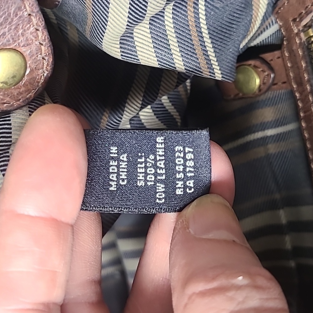 Banana Republic Purse Brown Leather Designer Handbags Double Shoulder Strap Fall - Picture 7 of 7